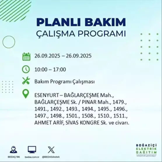 BEDAŞ, 10 saatlik kesintiyi duyurdu! 23 ilçe karanlığa gömülecek - 31. Resim