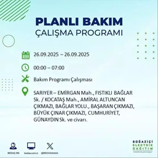 BEDAŞ, 10 saatlik kesintiyi duyurdu! 23 ilçe karanlığa gömülecek - 69. Resim