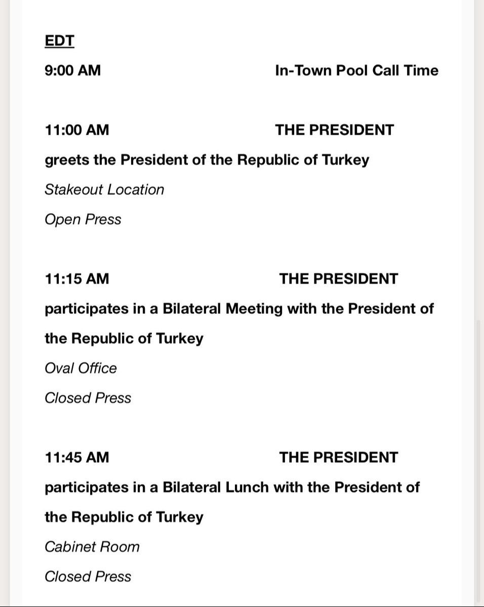 Erdoğan–Trump Zirvesi’nde saatler kala: Masadaki başlıklar belli oldu! Türkiye saatiyle 18.00’de başlayacak görüşme öncesinde masaya gelecek başlıklar netleşti. F-35 ve F-16 dosyalarından Gazze’deki saldırılara, Suriye’den Rusya-Ukrayna savaşına kadar birçok sıcak konu liderlerin gündeminde olacak.
