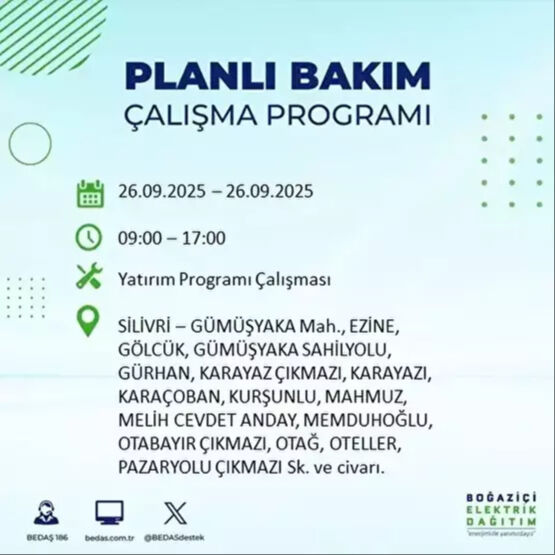 BEDAŞ, 10 saatlik kesintiyi duyurdu! 23 ilçe karanlığa gömülecek - 76. Resim