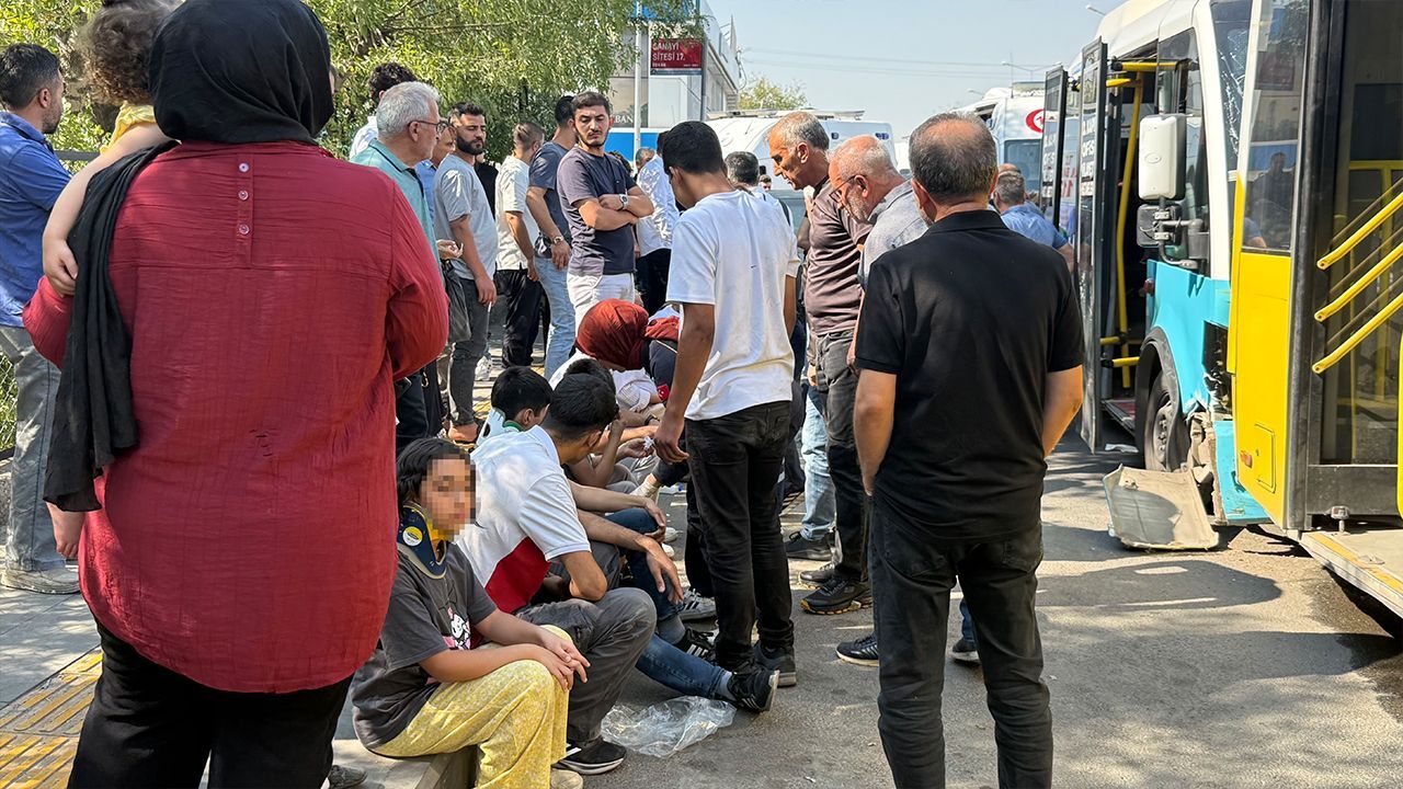 Diyarbakır’da freni patlayan halk otobüsü dehşet saçtı: Çok sayıda yaralı var