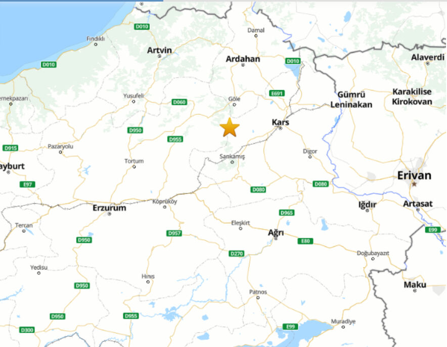 Kars'ta korkutan deprem! Selim ilçesi 3.7 ile sallandı  - 1. Resim