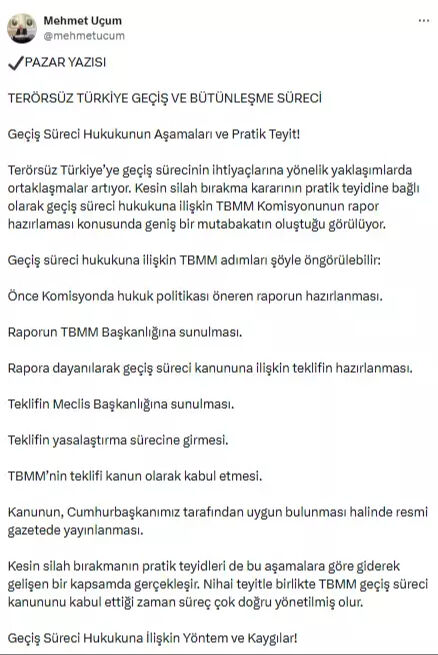 Cumhurbaşkanı Erdoğan'ın başdanışmanı açıkladı! İşte Terörsüz Türkiye sürecinde atılacak 7 adım - 3. Resim