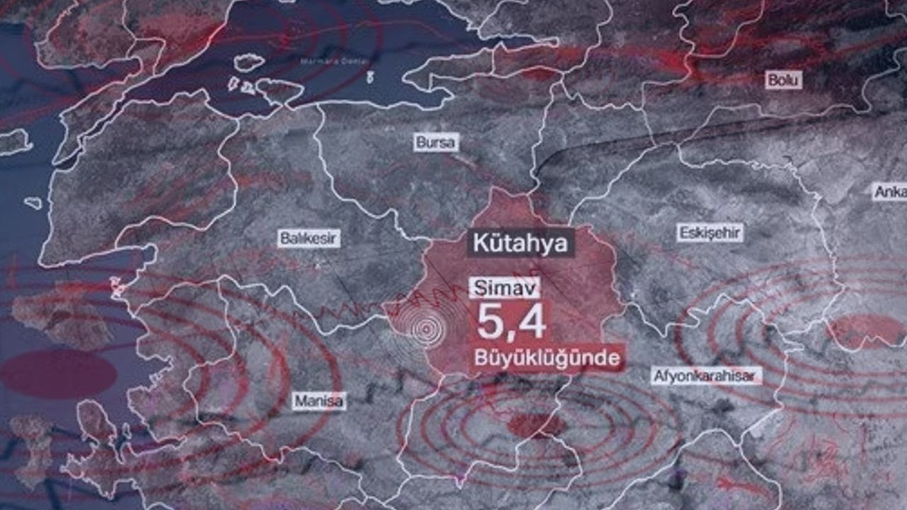 Kütahya Simav&#039;da 5.4 büyüklüğünde deprem! İstanbul, İzmir ve Bursa&#039;da da hissedildi