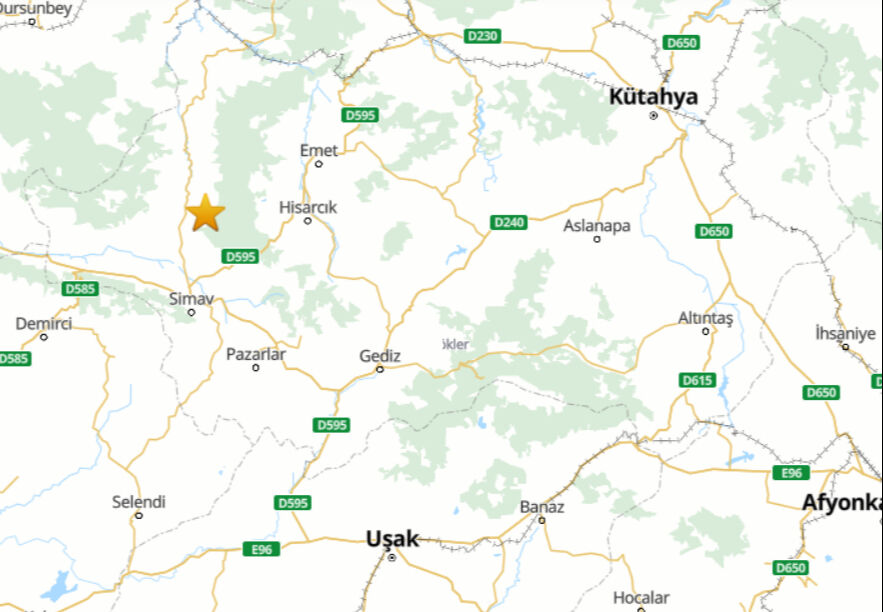 Kütahya bir kez daha sallandı! Simav'da 4 büyüklüğünde deprem meydana geldi - 1. Resim