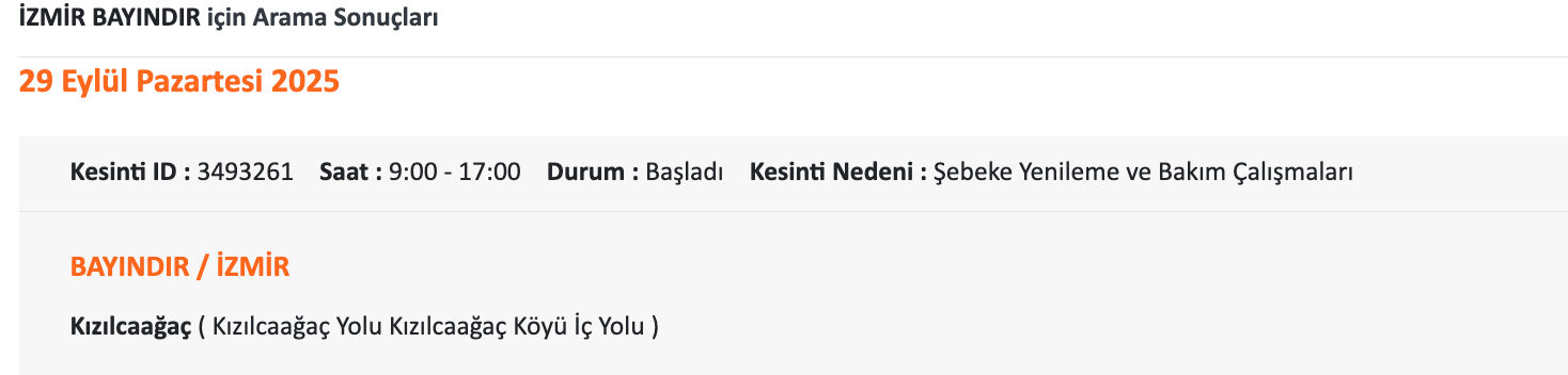 İzmir elektrik arıza! Gediz Elektrik duyurdu, 29 Eylül İzmir'de elektrikler ne zaman gelecek? İzmir elektrik arıza! Gediz Elektrik duyurdu, 29 Eylül İzmir'de elektrikler ne zaman gelecek? - 2. Resim