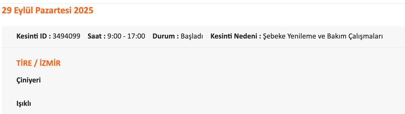 İzmir elektrik arıza! Gediz Elektrik duyurdu, 29 Eylül İzmir'de elektrikler ne zaman gelecek? İzmir elektrik arıza! Gediz Elektrik duyurdu, 29 Eylül İzmir'de elektrikler ne zaman gelecek? - 11. Resim