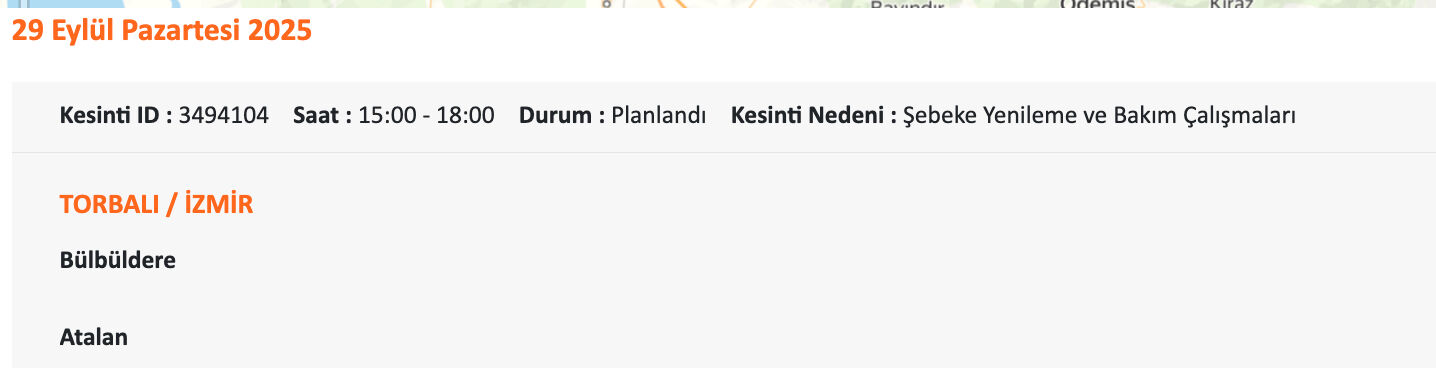 İzmir elektrik arıza! Gediz Elektrik duyurdu, 29 Eylül İzmir'de elektrikler ne zaman gelecek? İzmir elektrik arıza! Gediz Elektrik duyurdu, 29 Eylül İzmir'de elektrikler ne zaman gelecek? - 13. Resim