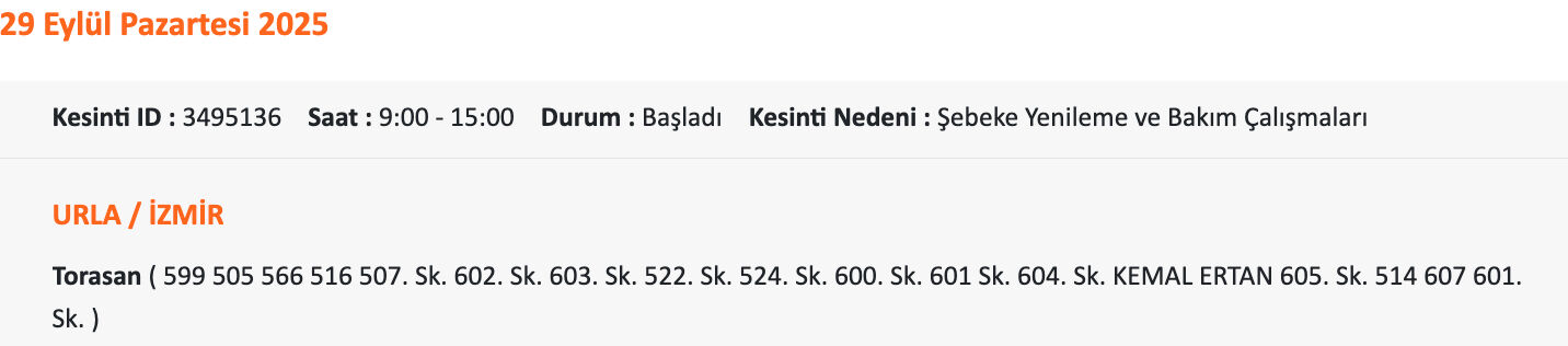 İzmir elektrik arıza! Gediz Elektrik duyurdu, 29 Eylül İzmir'de elektrikler ne zaman gelecek? İzmir elektrik arıza! Gediz Elektrik duyurdu, 29 Eylül İzmir'de elektrikler ne zaman gelecek? - 14. Resim