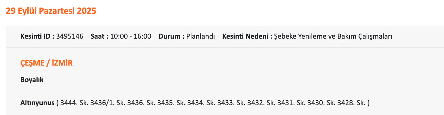 İzmir elektrik arıza! Gediz Elektrik duyurdu, 29 Eylül İzmir'de elektrikler ne zaman gelecek? İzmir elektrik arıza! Gediz Elektrik duyurdu, 29 Eylül İzmir'de elektrikler ne zaman gelecek? - 5. Resim