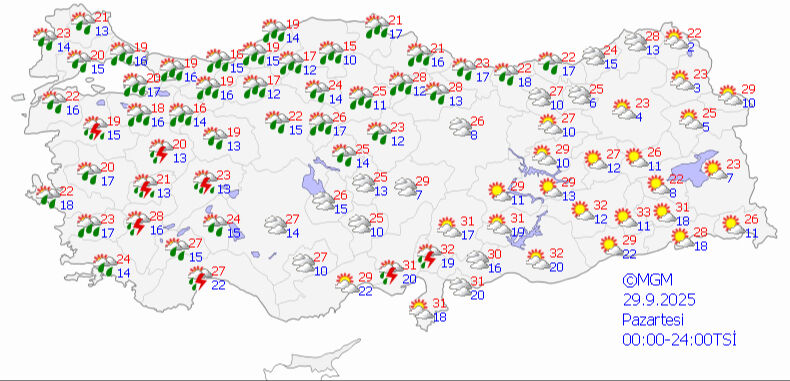Meteoroloji 17 il için sarı alarm verdi! İstanbul, Bursa ve İzmir’i kuvvetli yağış vuracak - 1. Resim