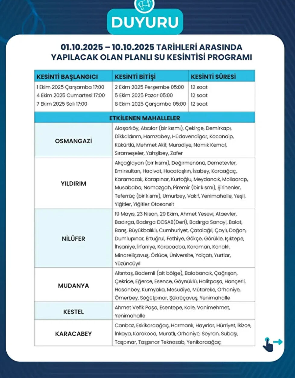 Bursa'da su kesintisi son dakika! BUSKİ planlı su kesintisi programını duyurdu, Bursa'da sular ne zaman geri gelecek? Bursa'da su kesintisi son dakika! BUSKİ planlı su kesintisi programını duyurdu, Bursa'da sular ne zaman geri gelecek? - 7. Resim