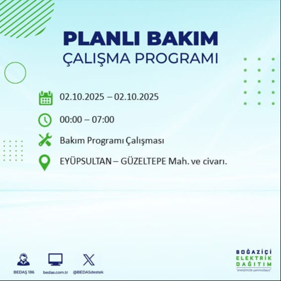 İstanbul’un 22 ilçesinde elektrik kesintisi! Bazı bölgelerde 8 saat sürecek - 32. Resim