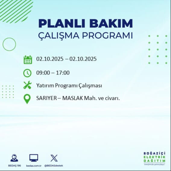 İstanbul’un 22 ilçesinde elektrik kesintisi! Bazı bölgelerde 8 saat sürecek - 51. Resim
