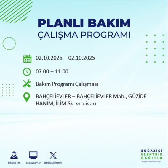 İstanbul’un 22 ilçesinde elektrik kesintisi! Bazı bölgelerde 8 saat sürecek - 8. Resim