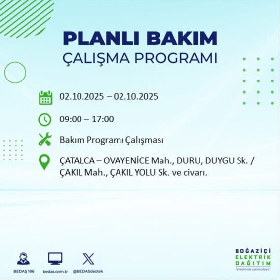 İstanbul’un 22 ilçesinde elektrik kesintisi! Bazı bölgelerde 8 saat sürecek - 5. Resim