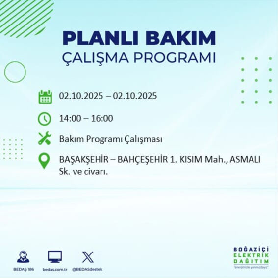 İstanbul’un 22 ilçesinde elektrik kesintisi! Bazı bölgelerde 8 saat sürecek - 20. Resim