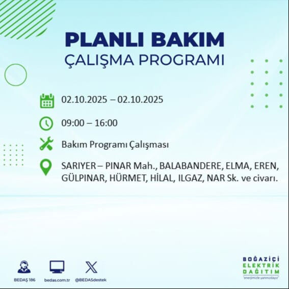 İstanbul’un 22 ilçesinde elektrik kesintisi! Bazı bölgelerde 8 saat sürecek - 49. Resim