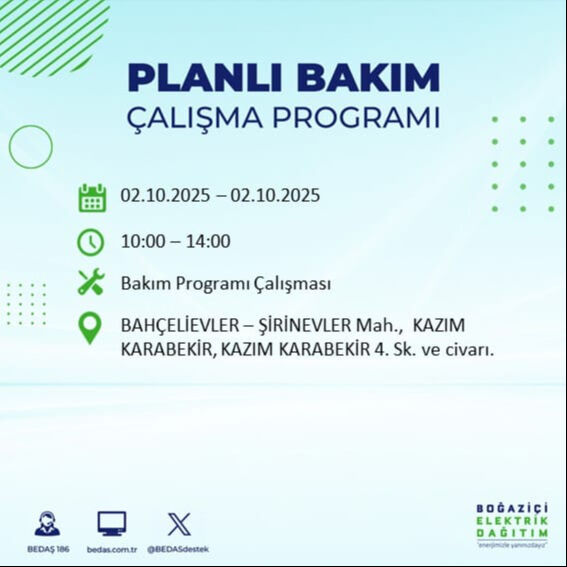 İstanbul’un 22 ilçesinde elektrik kesintisi! Bazı bölgelerde 8 saat sürecek - 11. Resim