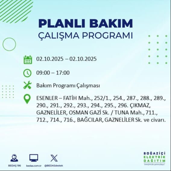 İstanbul’un 22 ilçesinde elektrik kesintisi! Bazı bölgelerde 8 saat sürecek - 28. Resim