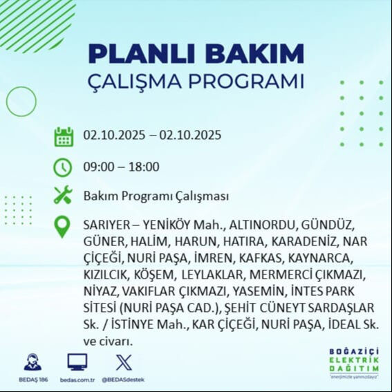 İstanbul’un 22 ilçesinde elektrik kesintisi! Bazı bölgelerde 8 saat sürecek - 47. Resim