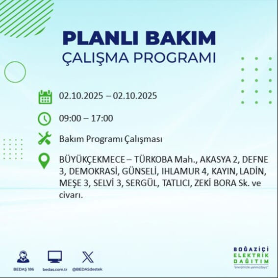 İstanbul’un 22 ilçesinde elektrik kesintisi! Bazı bölgelerde 8 saat sürecek - 27. Resim