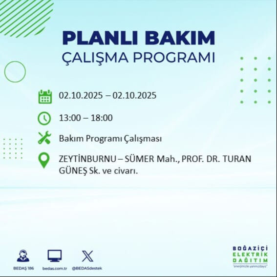 İstanbul’un 22 ilçesinde elektrik kesintisi! Bazı bölgelerde 8 saat sürecek - 61. Resim