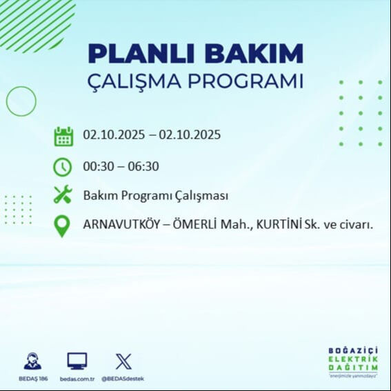 İstanbul’un 22 ilçesinde elektrik kesintisi! Bazı bölgelerde 8 saat sürecek - 3. Resim