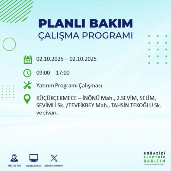 İstanbul’un 22 ilçesinde elektrik kesintisi! Bazı bölgelerde 8 saat sürecek - 44. Resim