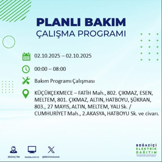 İstanbul’un 22 ilçesinde elektrik kesintisi! Bazı bölgelerde 8 saat sürecek - 46. Resim