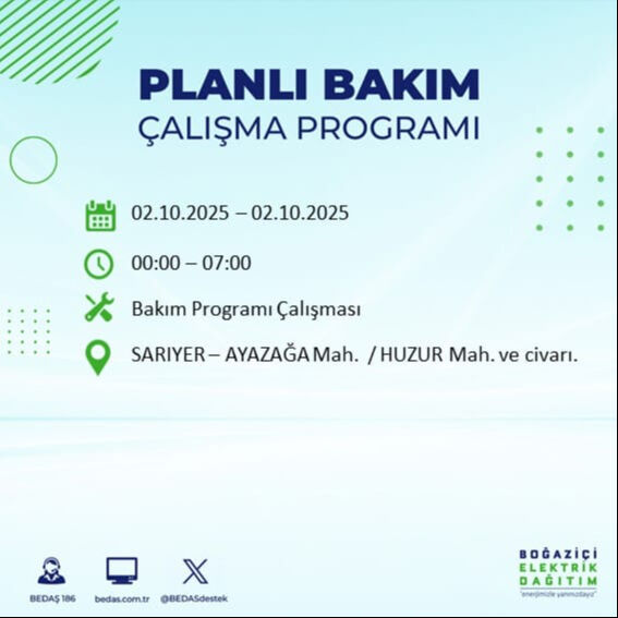 İstanbul’un 22 ilçesinde elektrik kesintisi! Bazı bölgelerde 8 saat sürecek - 50. Resim