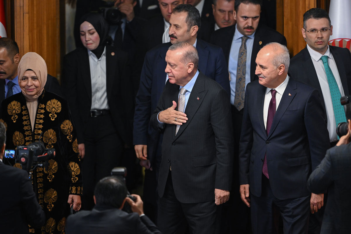 Meclis'te yeni yasama yılı resepsiyonu: Cumhurbaşkanı Erdoğan, parti liderleriyle buluştu - 1. Resim