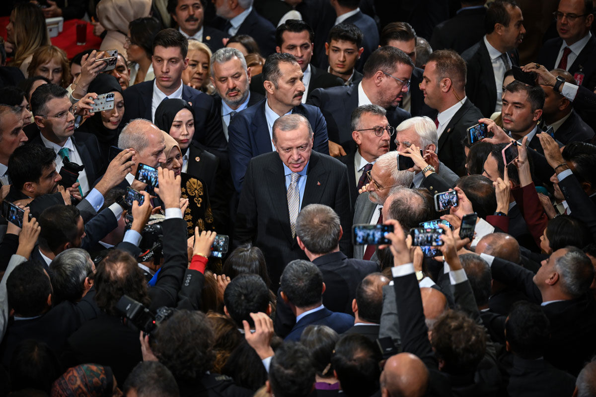 Meclis'te yeni yasama yılı resepsiyonu: Cumhurbaşkanı Erdoğan, parti liderleriyle buluştu - 12. Resim