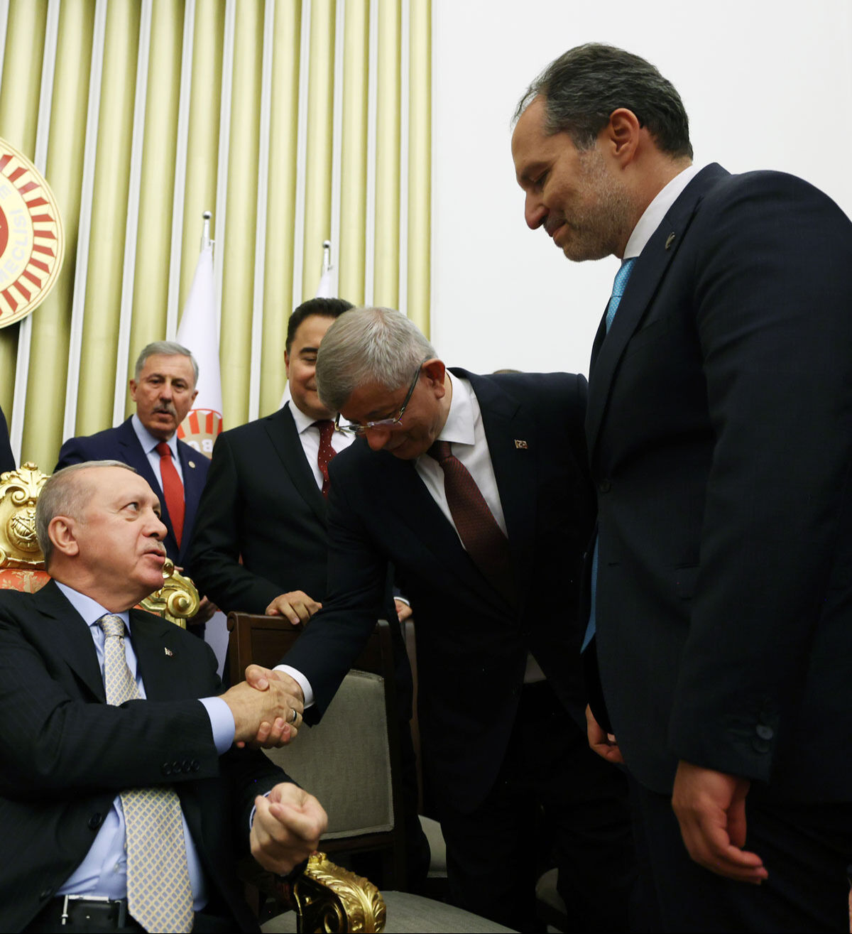 Meclis'te yeni yasama yılı resepsiyonu: Cumhurbaşkanı Erdoğan, parti liderleriyle buluştu - 7. Resim