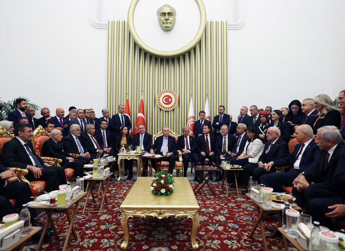 Meclis'te yeni yasama yılı resepsiyonu: Cumhurbaşkanı Erdoğan, parti liderleriyle buluştu - 5. Resim