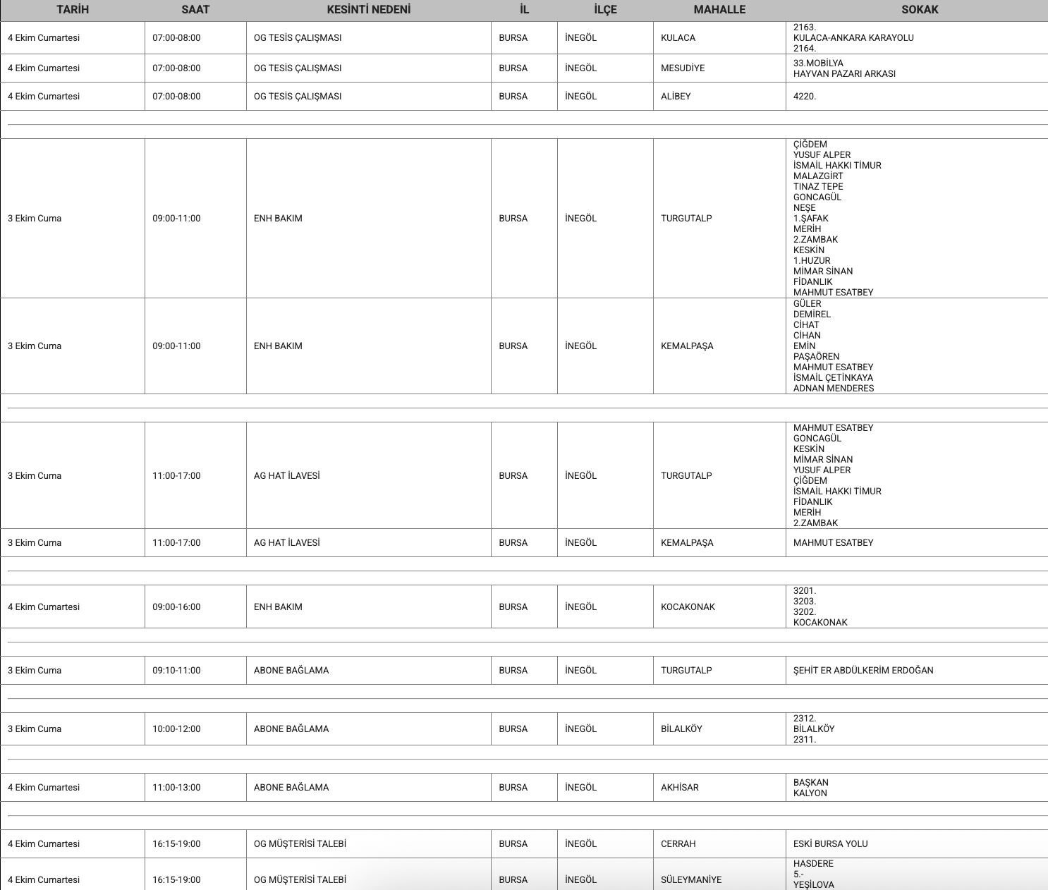 Bursa elektrik kesintisi 2-5 Ekim listesi: Bursa’da elektrikler ne zaman gelecek, hangi ilçelerde kesinti olacak? - 2. Resim