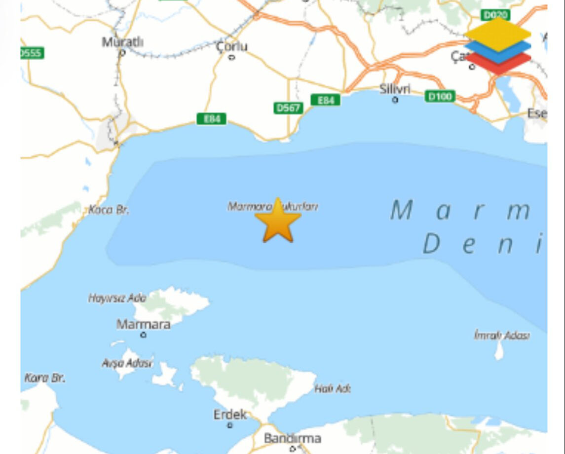 Marmara'da 5.0'lık deprem! İstanbul ve Tekirdağ'da hissedildi