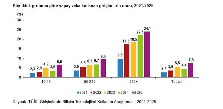 TÜİK bu istatistikleri ilk kez yayınladı: Türkiye'nin yapay zeka kullanma tablosu ortaya çıktı - 1. Resim