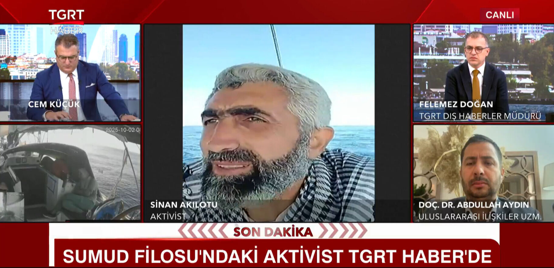 İsrail, Sumud Filosu'nun son gemisi 'Marinette'e saldırdı! Baskın anı canlı yayına yansıdı - 2. Resim