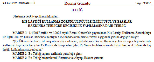 Araç sahipleri dikkat! Zorunlu kış lastiği uygulamasında tarih değişti - 2. Resim