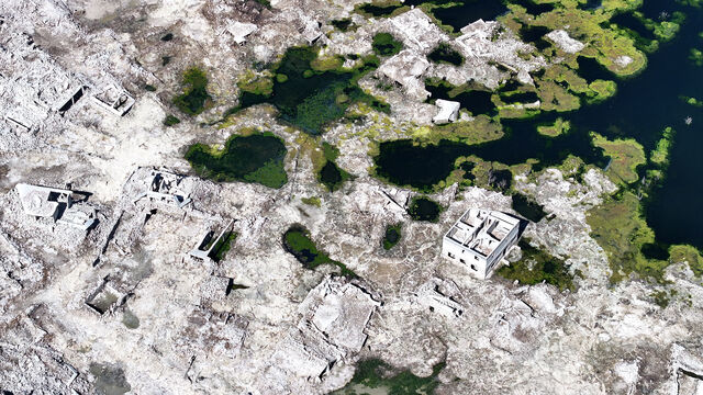 Barajdaki su çekildi, geçmiş ortaya çıktı: 4 eski yerleşim yeri yeniden göründü! - 4. Resim