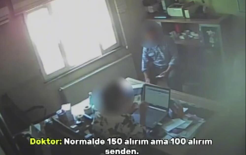 Gaziantep'te doktorun para karşılığı sahte rapor pazarlığı kamerada! - 1. Resim