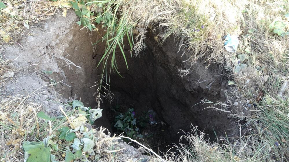 Kayısı bahçesinde ürküten görüntü! Bir anda çöktü, 6 metre derinliği var - 1. Resim