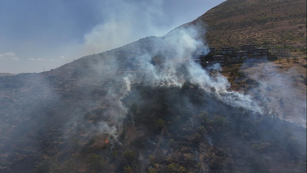 Kayseri'de sıcak saatler! Patlıcan, biber közlerken orman yaktılar - 3. Resim
