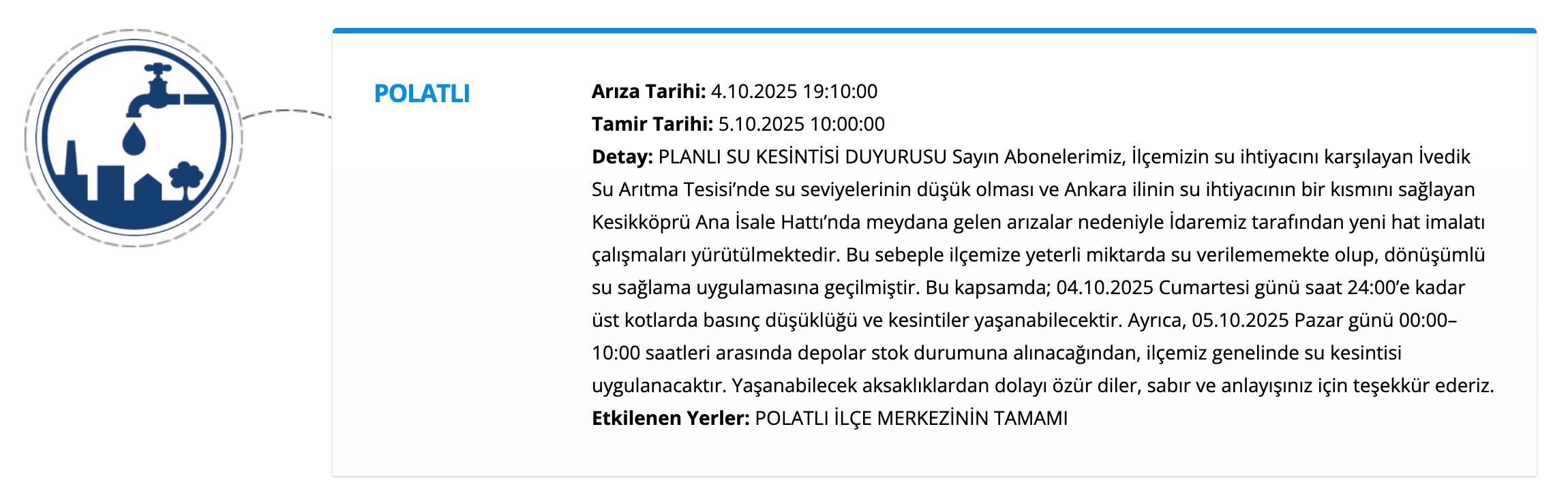 ASKİ su kesintisi sorgulama ekranı: 5 Ekim Ankara'da sular ne zaman gelecek? - 8. Resim