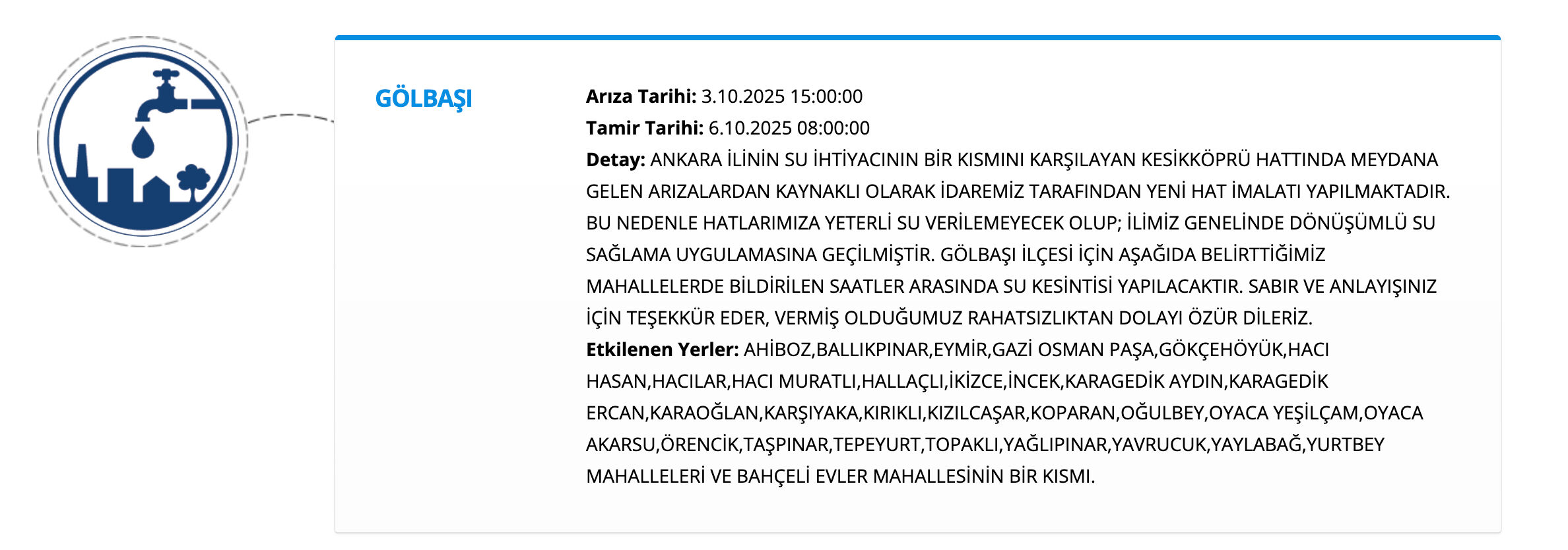 ASKİ su kesintisi sorgulama ekranı: 5 Ekim Ankara'da sular ne zaman gelecek? - 7. Resim