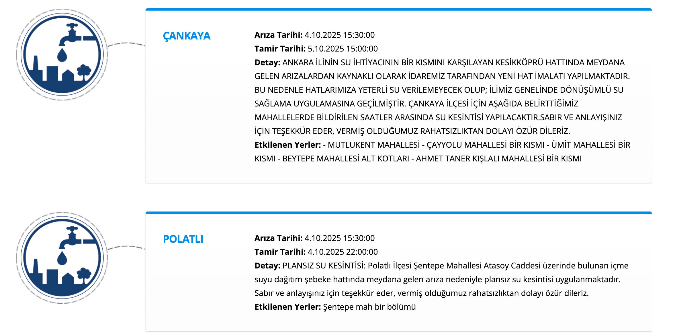 ASKİ su kesintisi sorgulama ekranı: 5 Ekim Ankara'da sular ne zaman gelecek? - 15. Resim