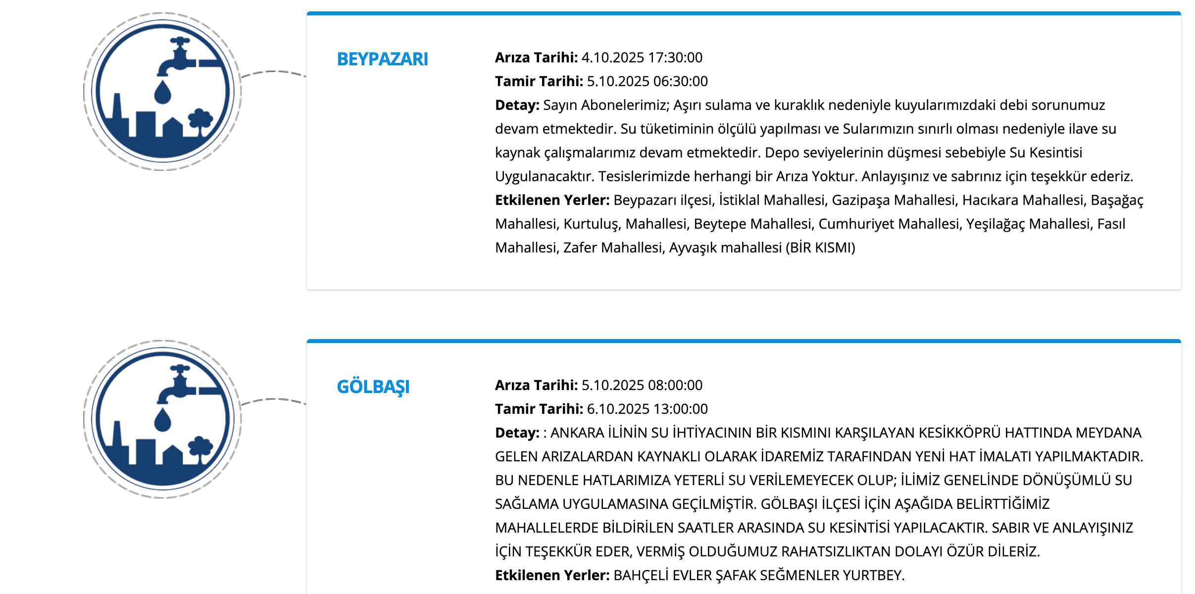 ASKİ su kesintisi sorgulama ekranı: 5 Ekim Ankara'da sular ne zaman gelecek? - 14. Resim