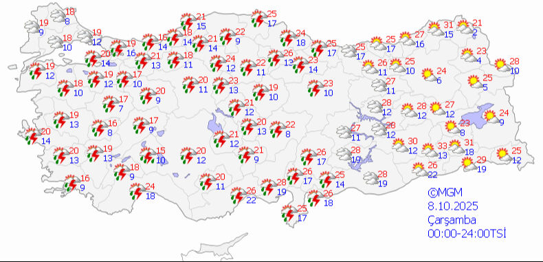 Meteoroloji tarih vererek uyardı: Sıcaklıklar 5 derece düşüyor, sağanak geliyor! - 5. Resim