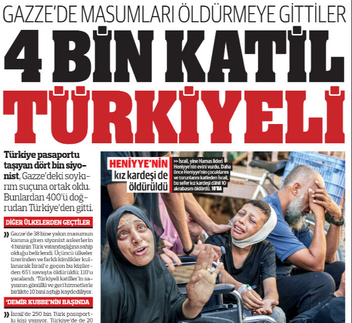 Aktivistler 'Türkiyeli siyonistleri' deşifre etti: Bizi sorgulayanlar Türkçe biliyordu Haziran 2024’te Türkiye pasaportu taşıyan siyonistlerin, soykırımda parmağı olduğuna dikkat çekmiştik.